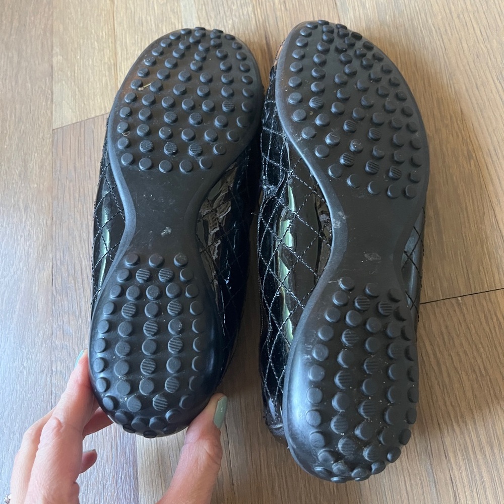 Robert Zur black quilted driving loafer moccasins (9) - Picture 4 of 5